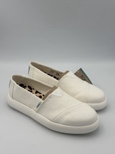 TOMS Women s Mallow Alpargata White Canvas Slip-On Shoes Size 8 New w/ Tags