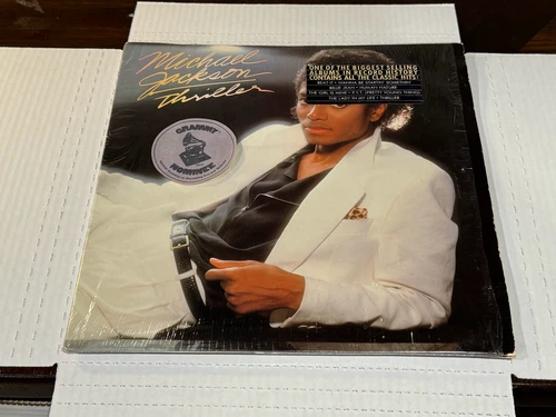 Michael Jackson- Thriller- LP 1982 Epic QE 38112 Shrink Hype