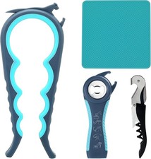 Otstar Jar Opener Bottle for Weak Hands,Seniors with Blue and Grey