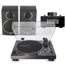 Audio-Technica AT-LP120XUSB Analog Turntable (Black) with Amplifier System