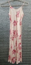 New QUINCE 100% Washable Silk Maxi Slip Dress Blush/Red Size Medium