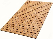 Natural Eco Friendly Foldable Bamboo Bath Mat, Multipurpose Wooden BathMat with