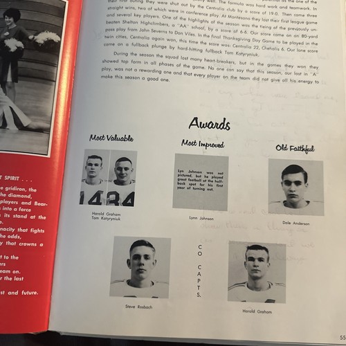 Chehalis Wa High School Year Book Chehalis 1964 W F West - Picture 11 of 13