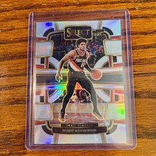 Scoot Henderson 2023-24 Panini Select Concourse Silver Prizm #77 Trailblazers RC
