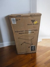 NEW Adjustable Overbed Medical Table with Wheels BROWN NEVER OPENED