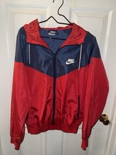 Nike Windrunner Windbreaker Jacket Vintage 80's Red / Navy Men  s Large Lg
