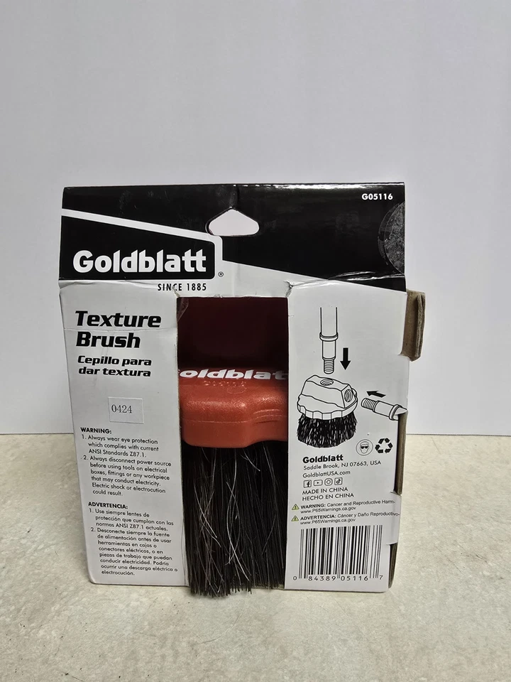Cepillo de textura de punteado Goldblatt G05116 6" rojo para texturizado de paneles de yeso Foto 2 de 4