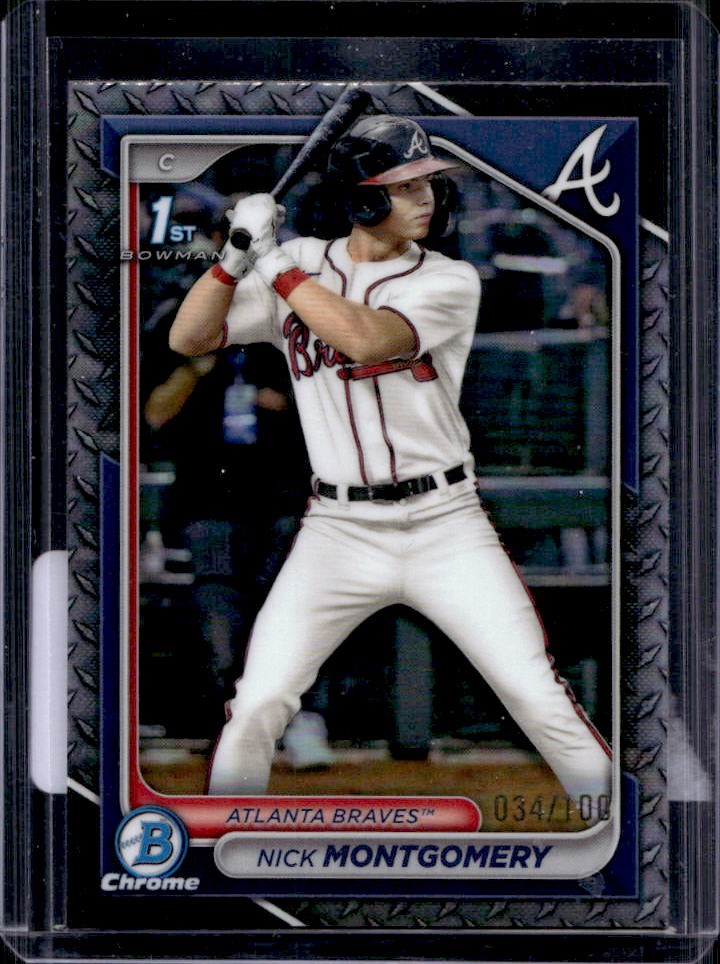 2024 Bowman Draft Nick Montgomery Chrome Steel Metal Refractor 1st #34/100