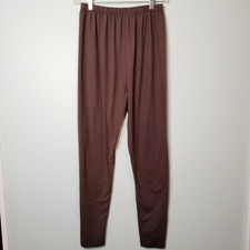 Womens Stretch Leggings Brown Mocha Soft High Waist Athleisure Size Large / XL