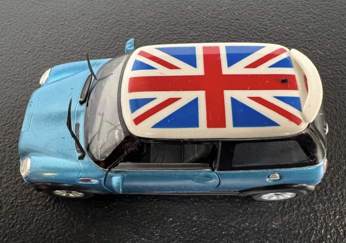 MINI Cooper S Blue British Flag Kinsmart Diecast Model Toy Car