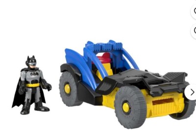 Imaginext DC Super Friends Batman Toy Rally Car with Disk Launcher and Figure