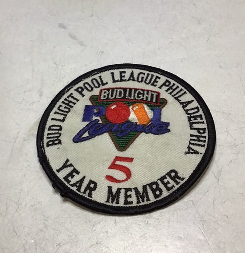 Bud Light Pool League Philadelphia 5 Year Member Patches Set Of 2 - Picture 2 of 12