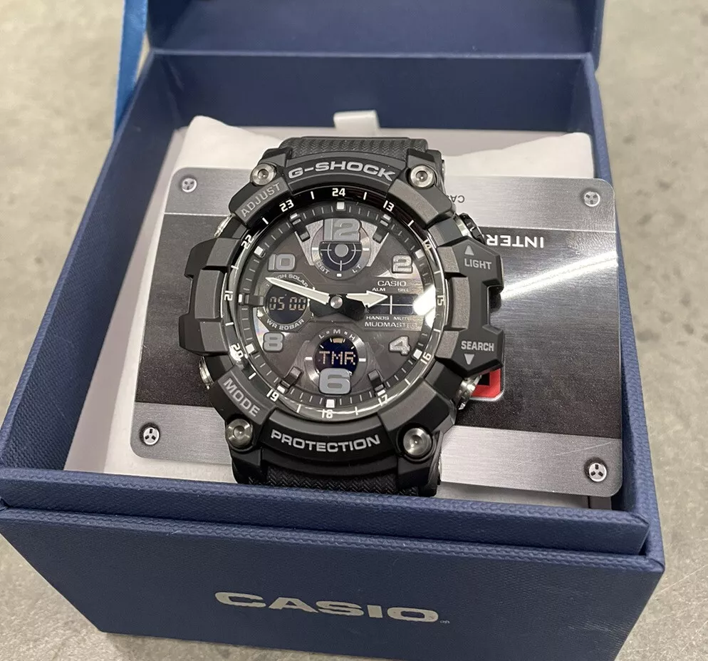 Montre noire pour homme Casio G Shock Mudmaster GSG 100 1AWC nergie solaire n