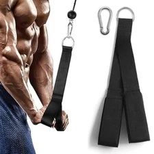 Tricep Rope Cable Attachment Ergonomic Handles Long Gym Pulldown Rope Grip 
