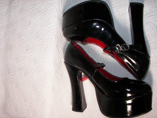Costume Black Mary Janes Shoes Medium 7-8 Halloween Costume Secret Wishes - Picture 9 of 10