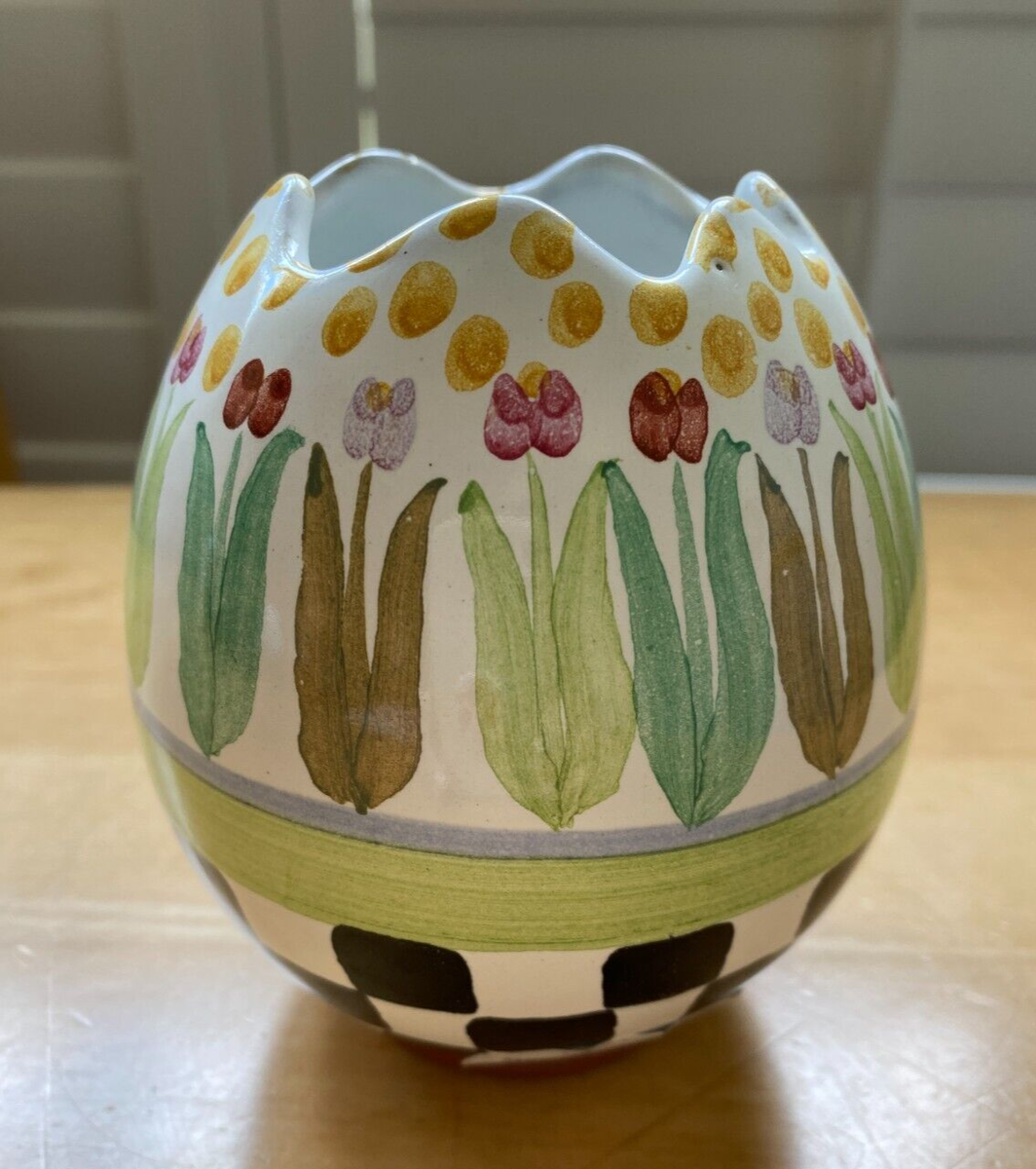 MacKenzie Childs Tulip Garden Vase Limited Edition | eBay