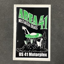 Area 41 Nostalgia Drags Us 41 Motorplex Nostalgia Drag Race Decal Sticker 4.5