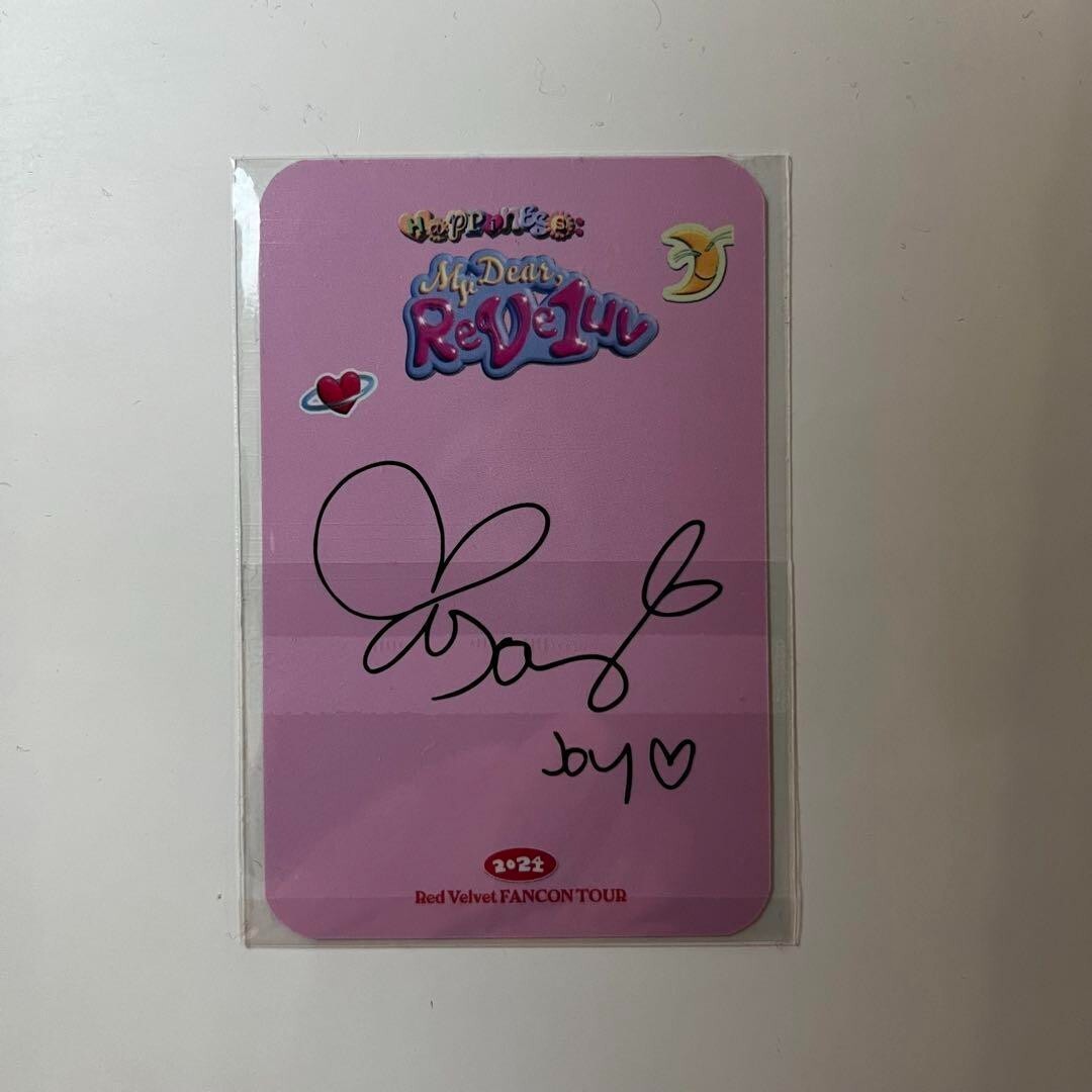 Red Velvet JOY Photo Card Signed 10th FANCON TOUR HAPPINESS My