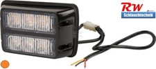 Blitzleuchte orange 6 LED, 106x66x30mm, 14 Blitzmuster, Kramp