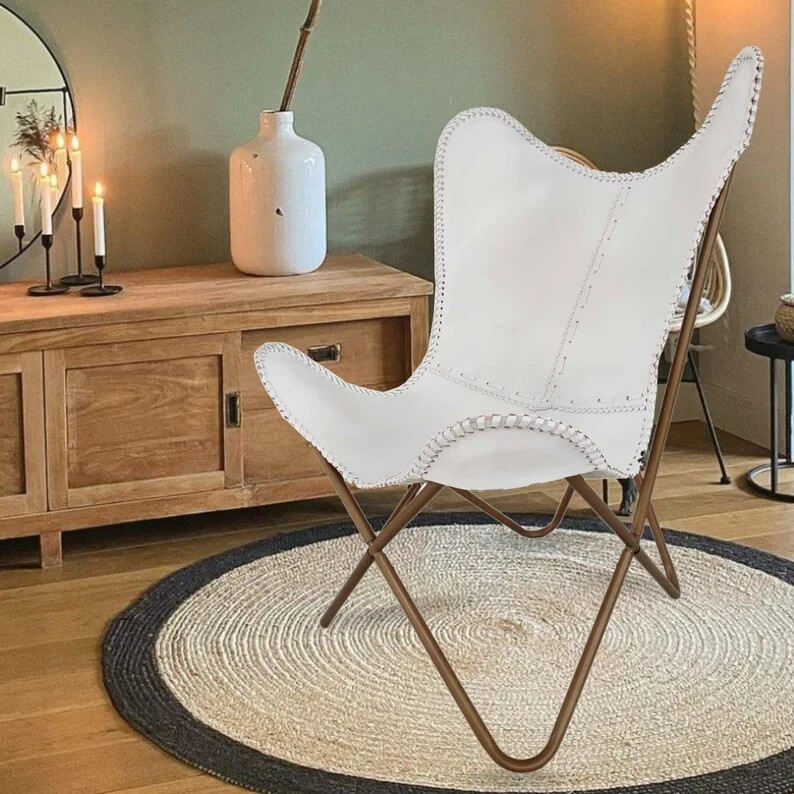 Leather Accent Chair Living Room Folding