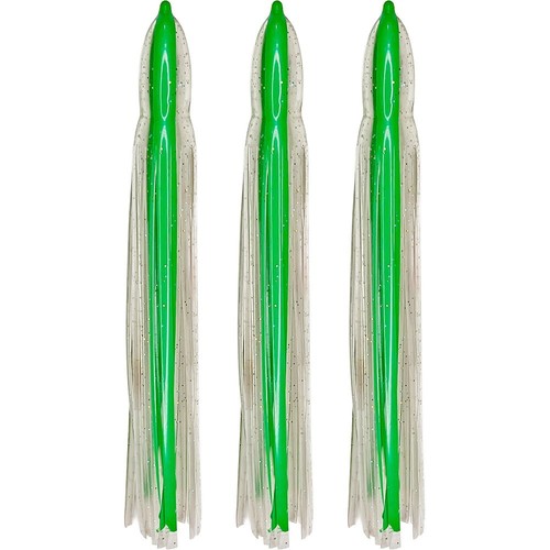 8.5" Inch Squid Skirts Fishing Lure Octopus Hoochie Baits - 3 Skirts Made In USA - Picture 3 of 46