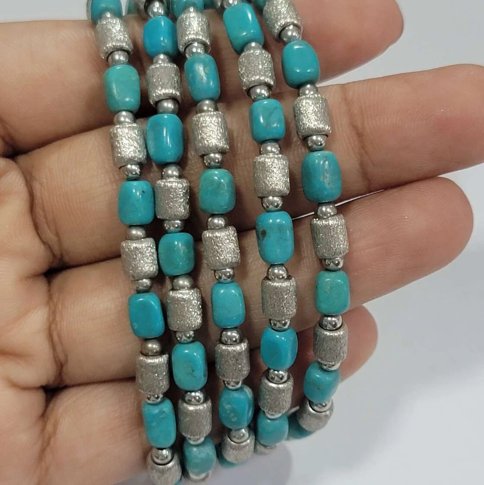 Pulsera QVC Bronzo Italia Bronce Multihilo Turquesa Cuentas Foto 3 de 4