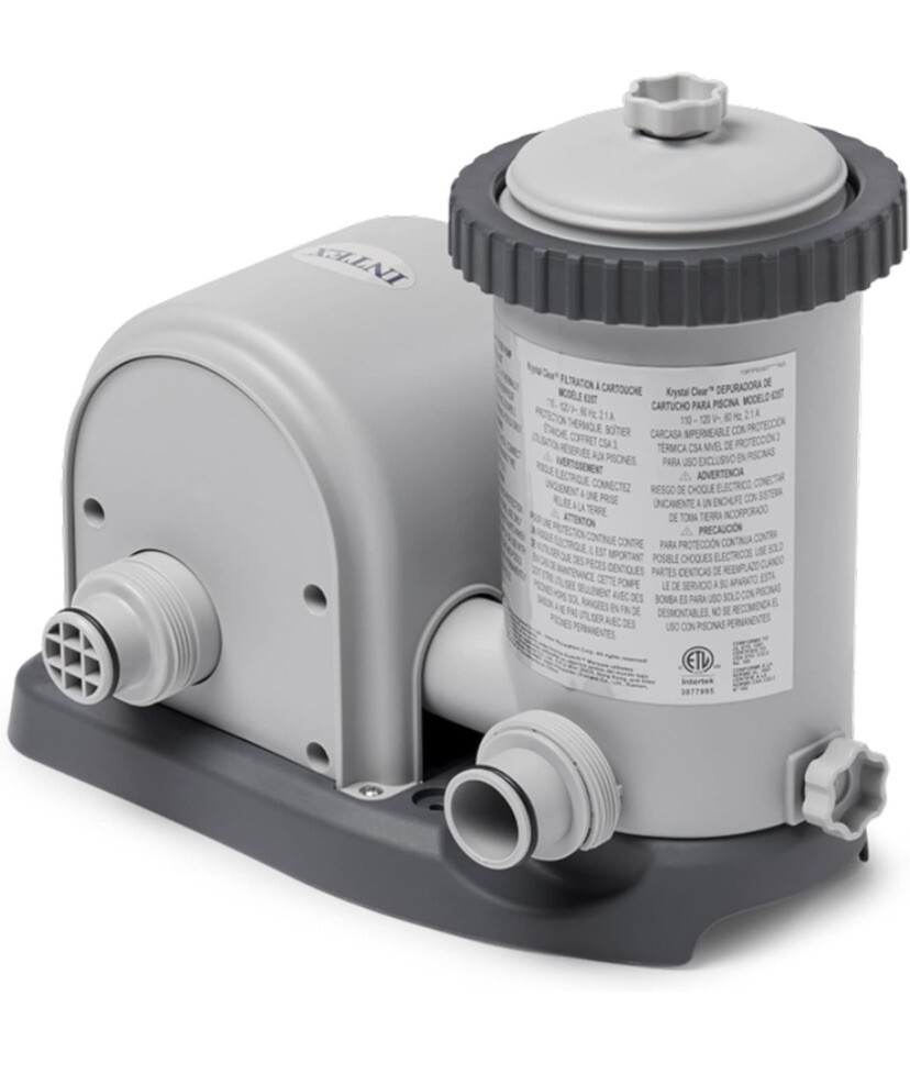 INTEX 28635EG C1500 Krystal Clear Cartridge Filter Pool Pump OPEN BOX