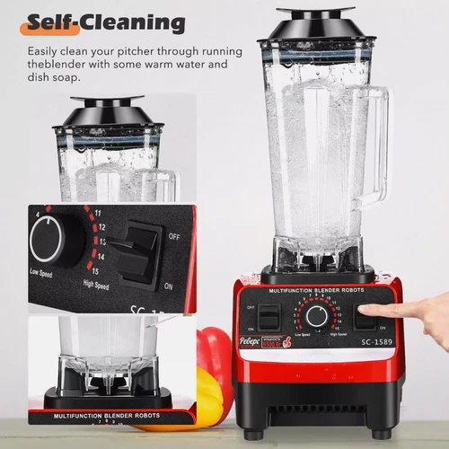 2L Commercial Food Blender Juicer Mixer Crusher Processor Grinder 4500W Maker UK - Picture 7 of 15