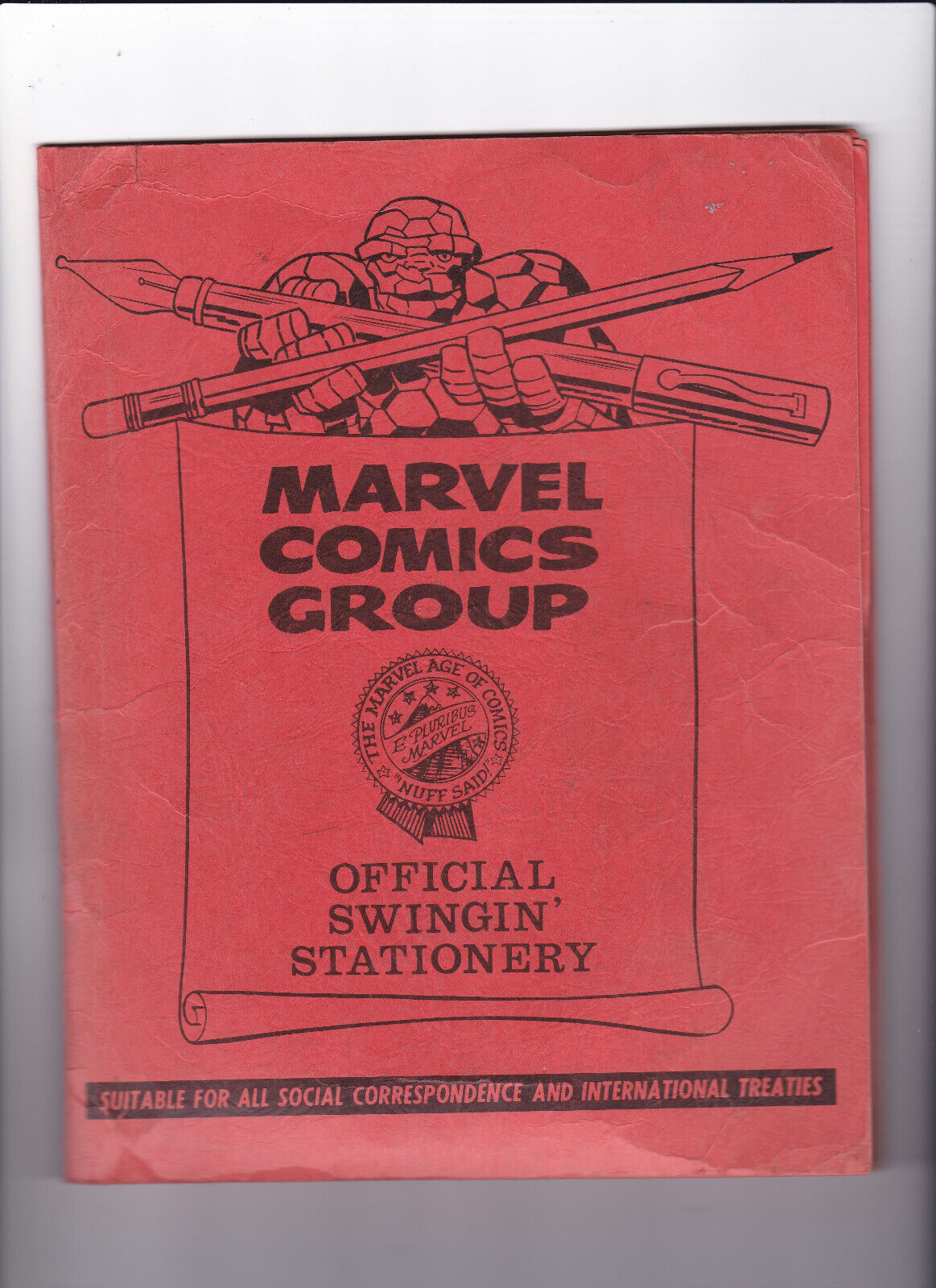 MARVEL COMICS GROUP [1967] MARVEL MANIA ITEMS & STATIONERY  ORIGINAL OWNER!