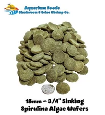 18mm-3/4" Large Spirulina Algae Sinking Wafers, Tropical Fish