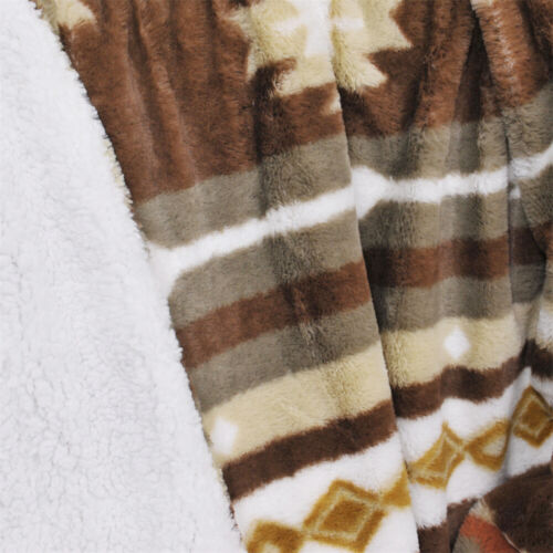 Southwest Sherpa Fleece Throw Blanket Ultra Soft Reversible Cozy Plush Blanket - Picture 17 of 32