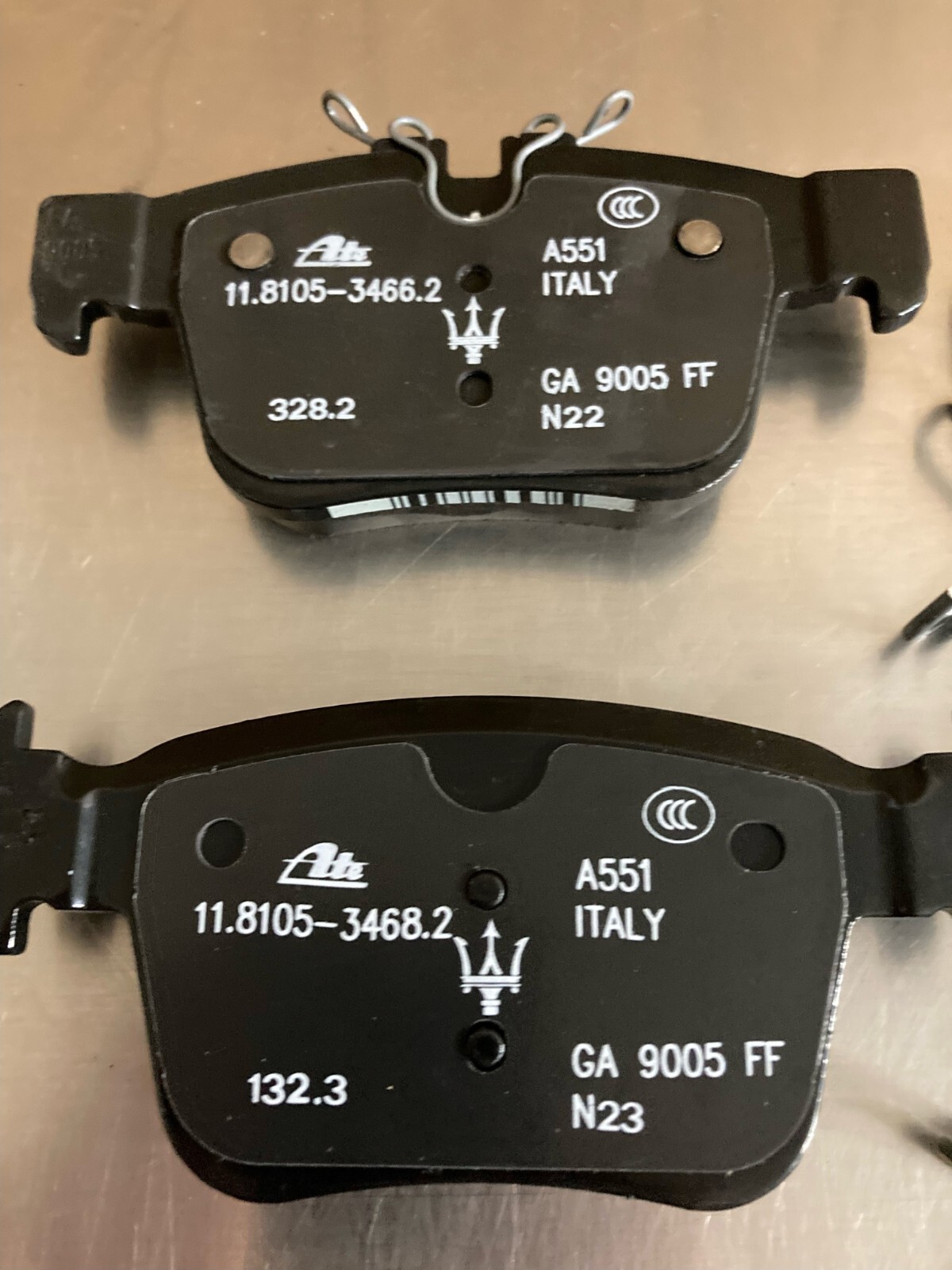 MASERATI LEVANTE OE REAR COPPER FREE BRAKE PADS #673012303