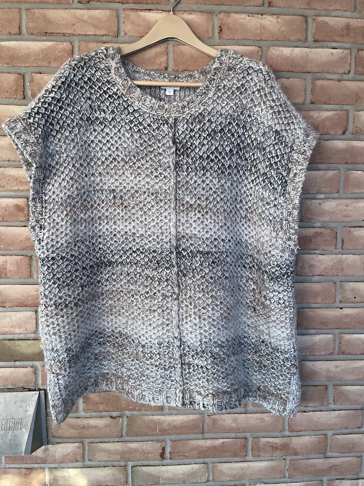 Pure J. Jill Women's Size Xl Bulky Knitted Sweater Vest Wool/Mohair Blend