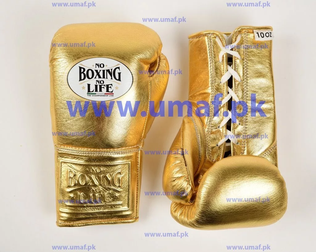 Custom Made No Boxing No Life Boxing Gloves Gold