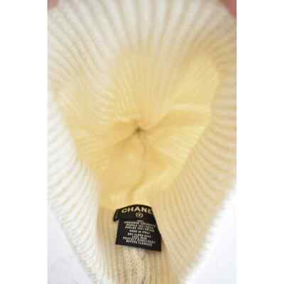 Chanel 21A Ivory Cashmere Black Pearl White CC Script Logo Chanel 21A Ivory Cashmere Black Pearl White CC Script Logo