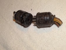 1 -Vintage 9-Pin Amphenol Cable Mount Plug Set 1 male  1 female Hammond READ 