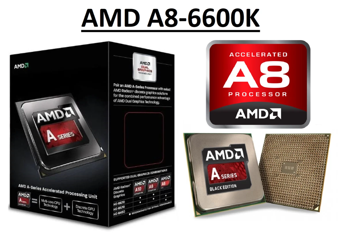 AMD A8 6600K Quad Core Processor 3.9 4.2GHz Socket FM2 100W CPU