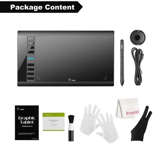 Graphics Drawing Tablet, UGEE M708 10 x 6 inch Large Drawing Tablet with 8 Hot K - Picture 9 of 9