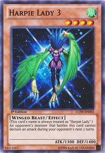 Harpie Lady 3 - LCJW-EN092 - Super Rare - 1st Edition x3 - Near Mint