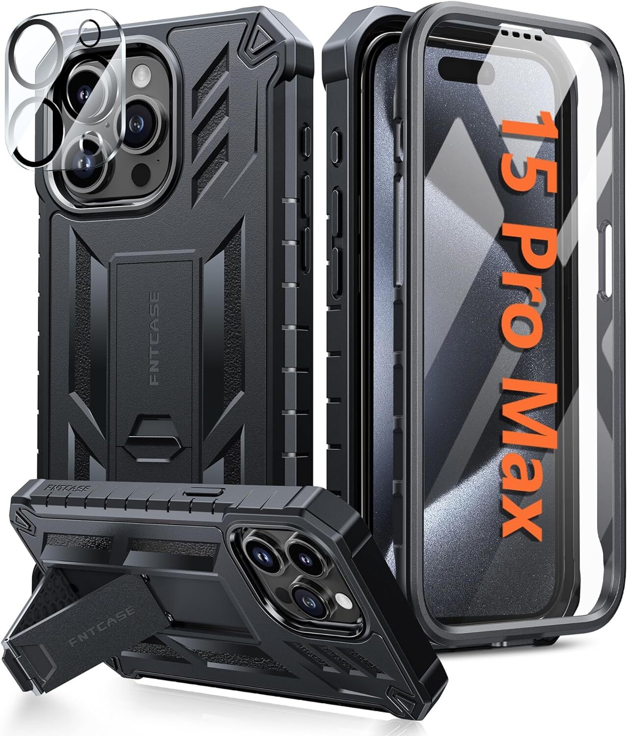 for iPhone 15-Pro-Max Case: Military Grade Drop Proof Rugged Protective Cell Pho