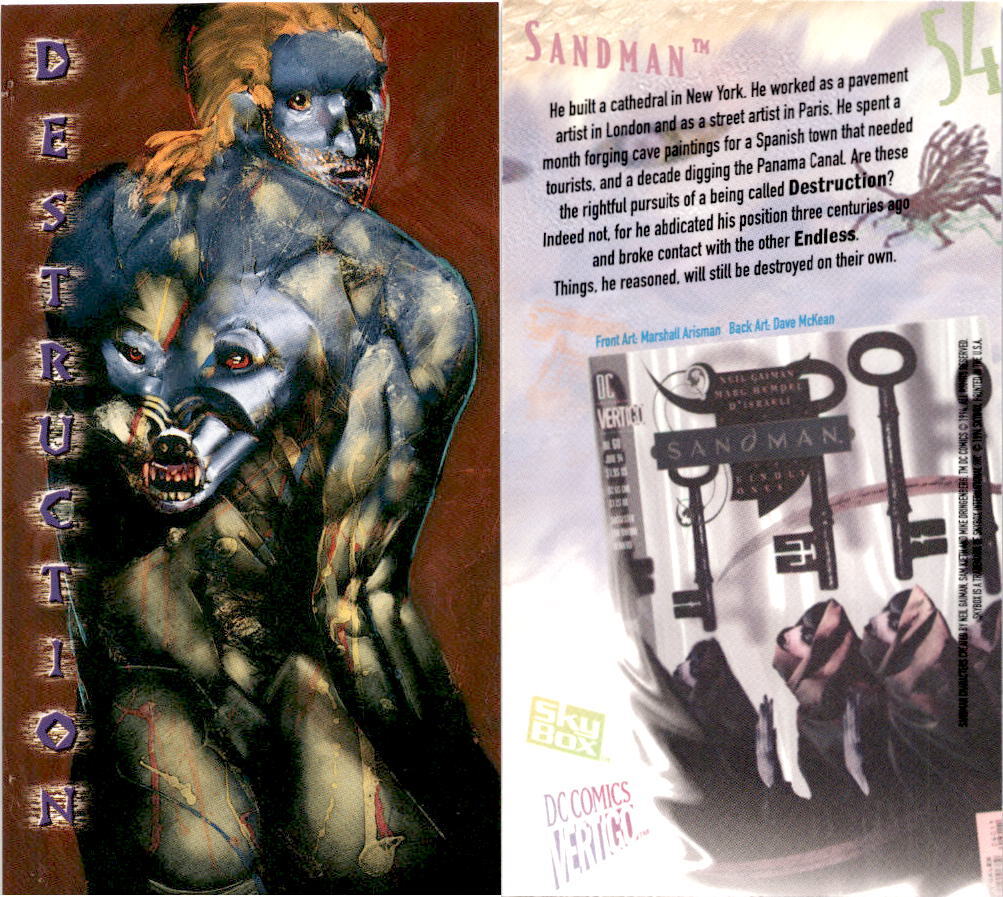 サンドマン sky box カード DC COMICS VERTIGO 1994 Skybox, DC Vertigo, #54 Destruction, Sandman | eBay