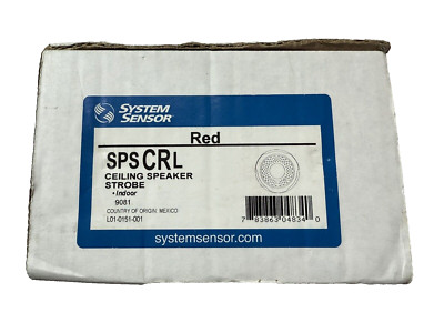 System Sensor SPSCRL Fire Alarm Speaker Strobe Ceiling Red (NEW IN BOX)