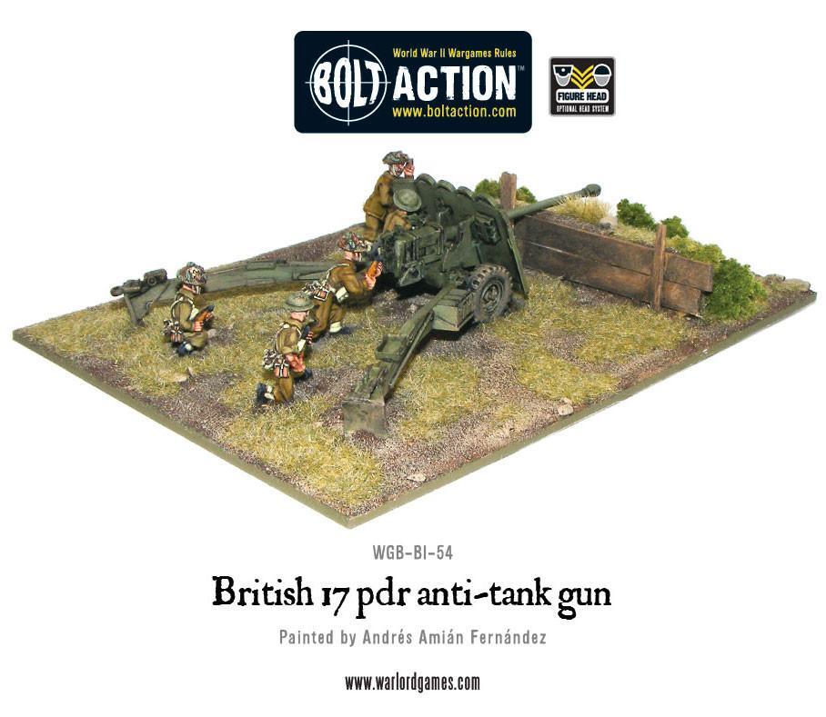 Thumbnail - Warlord Games British Army 17 Pdr Anti-tank Gun Bolt Action