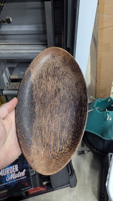 Coconut Plate Wooden Natural Serving Food Dining Tableware