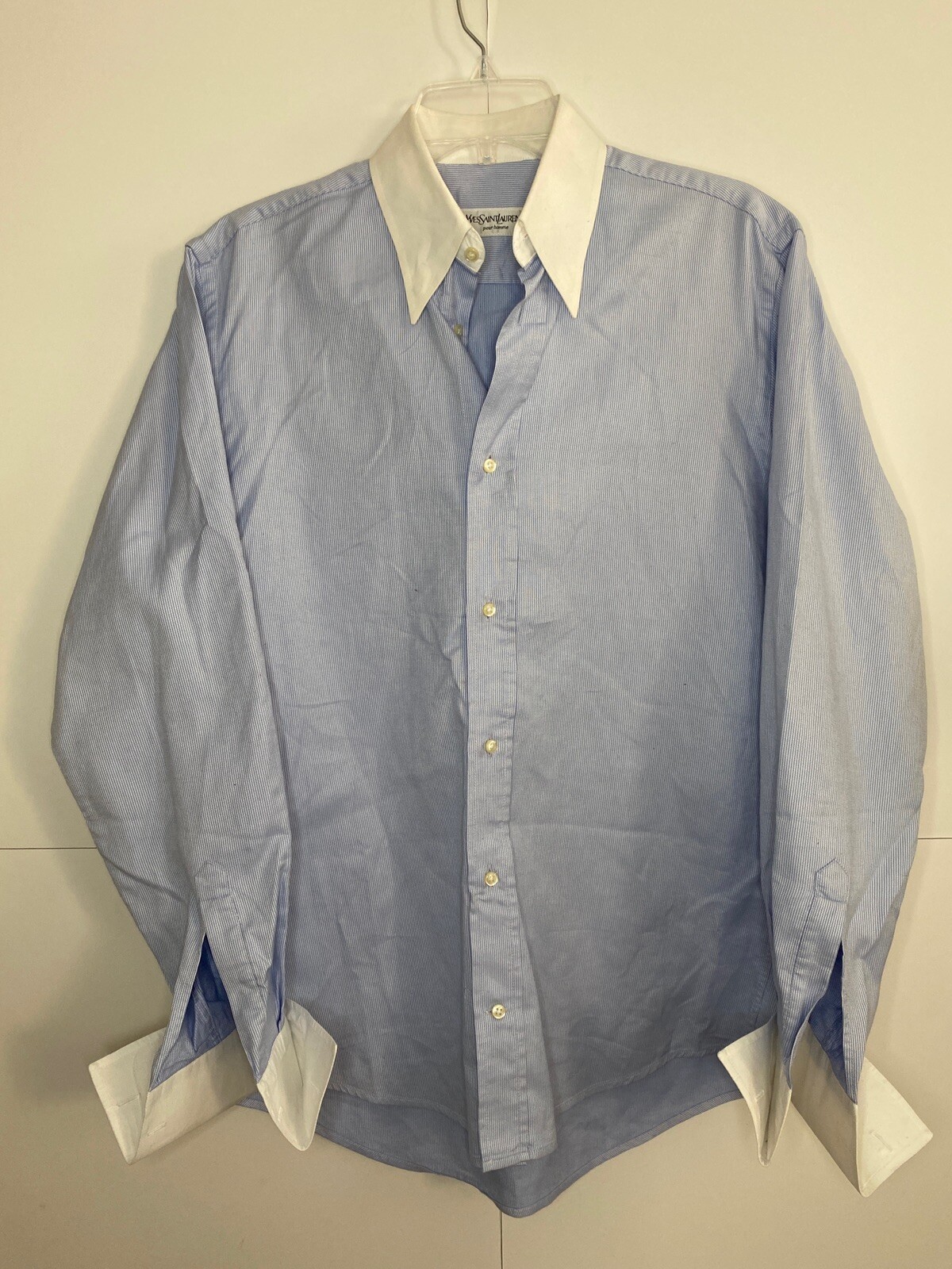 Top uomo vintage Yves Saint Laurent con bottoni taglia 39 15 1 2