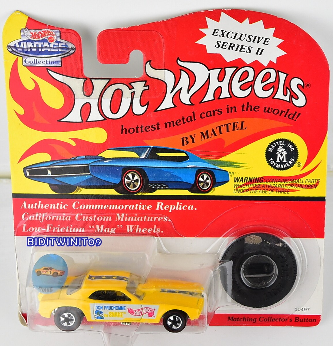 ホットウィール VINTAGE Collection SNAKE HOT WHEELS REDLINE VINTAGE COLLECTION SNAKE FUNNY CAR YELLOW