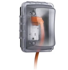 TayMac MM410C Outlet Cover – 1-Gang, Weatherproof, In-Use, Clear