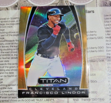 2019 Panini Chronicles Titan Neon Orange Prizm   # 4/17  -   Francisco Lindor
