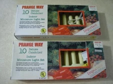 Vintage H.C. PRANGE CO. (2) Santa 10 Lite Candolier w/ Midget Bulbs, Orig