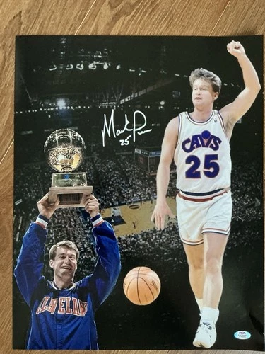 MARK PRICE Signed 16x20 Multi-Shot Cavs 3-Point Trophy PSA DNA Cert 3T80529